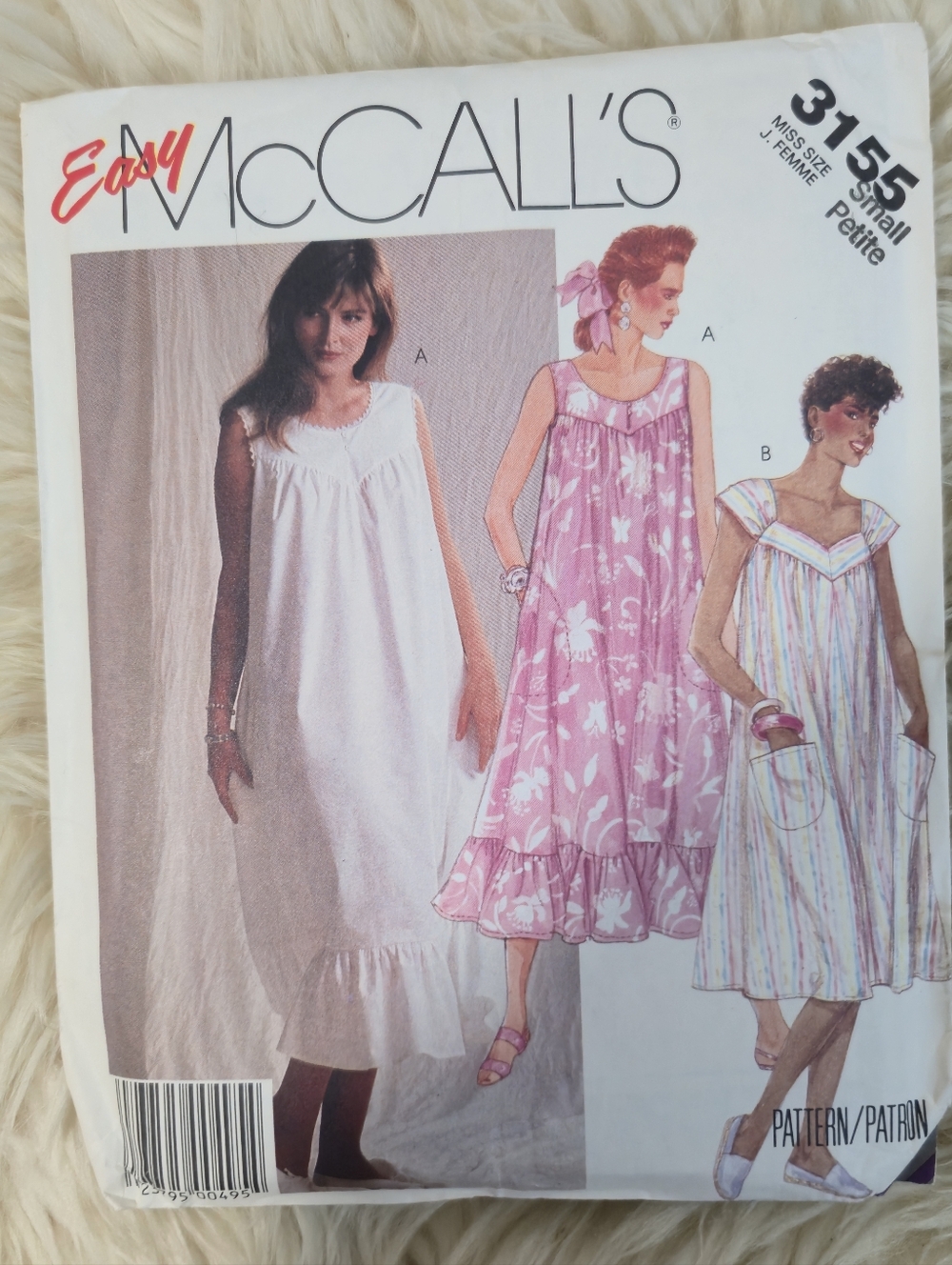 McCall's Vintage Easy Dress Sewing Pattern 3155